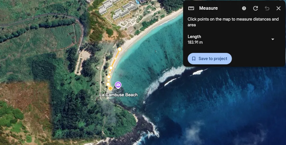 La Cambuse Beach Map